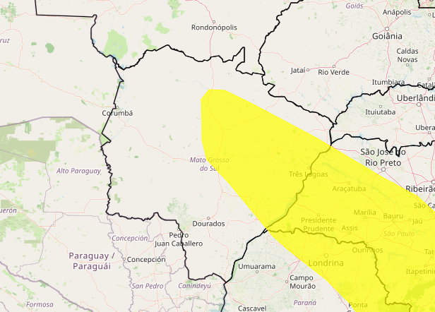 MS terá frio intenso e risco de temporais neste domingo, alerta Inmet