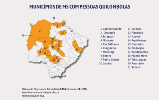 MS tem 2,5 mil quilombolas distribuídos em 21 municípios, aponta levantamento