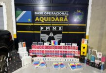 Polícia apreende R$ 556 mil em mercadorias estrangeiras irregulares na MS-164