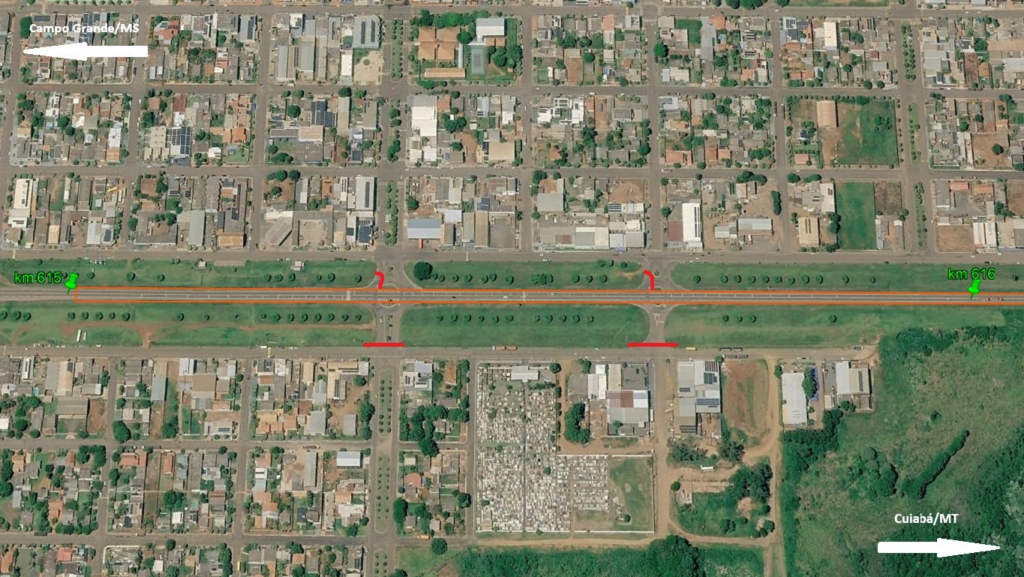 Obras na BR-163 alteram trânsito em São Gabriel do Oeste a partir desta quarta-feira Obras na BR-163 alteram trânsito em São Gabriel do Oeste a partir desta quarta-feira