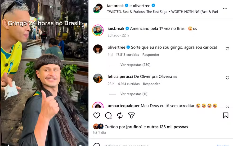 Último post de Oliver Tree foi sobre Brasil e Copa; veja quem foi o artista Último post de Oliver Tree foi sobre Brasil e Copa; veja quem foi o artista