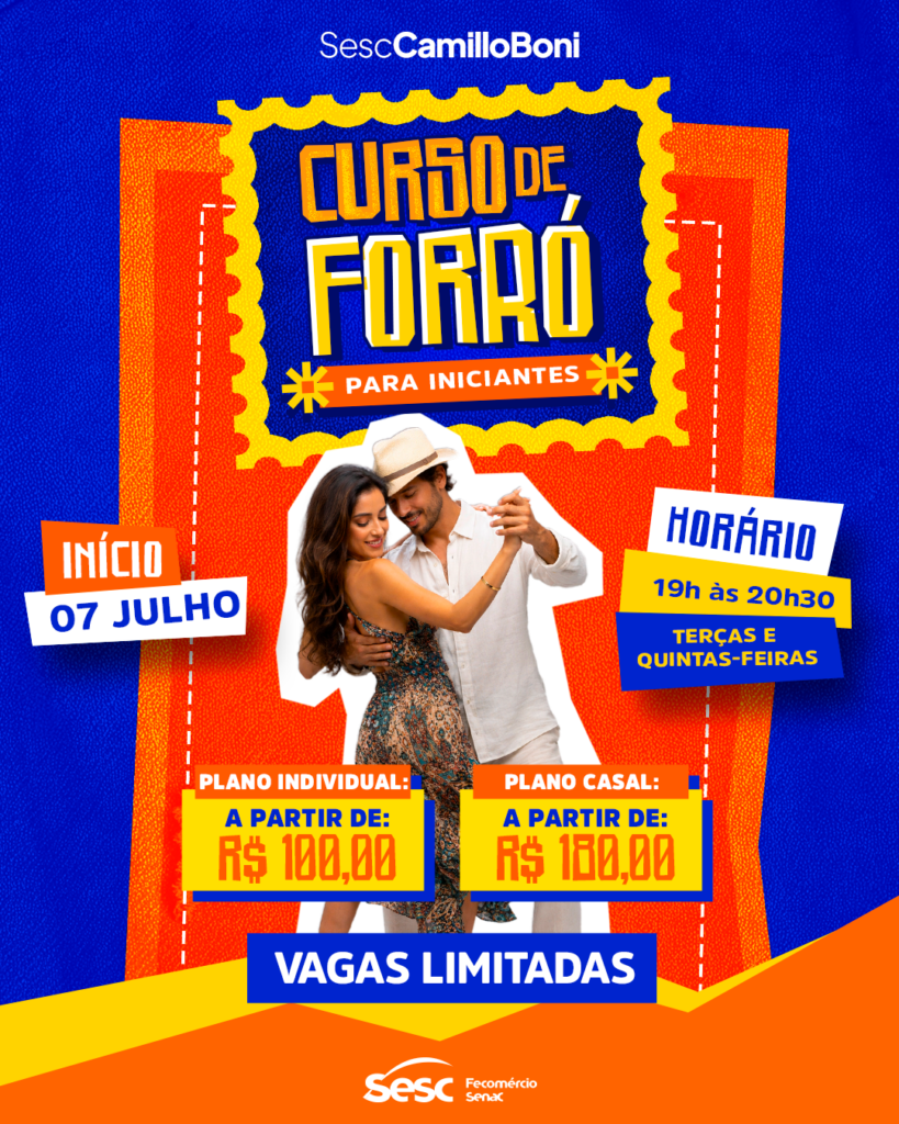 Sesc Camillo Boni abre Curso de Férias de Forró para iniciantes