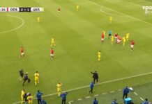 Eriksen passa mal em campo, e amistoso Dinamarca x Ucrânia é encerrado