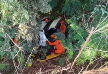 Motorista fica gravemente ferido após cair em ribanceira na BR-163, em Dourados