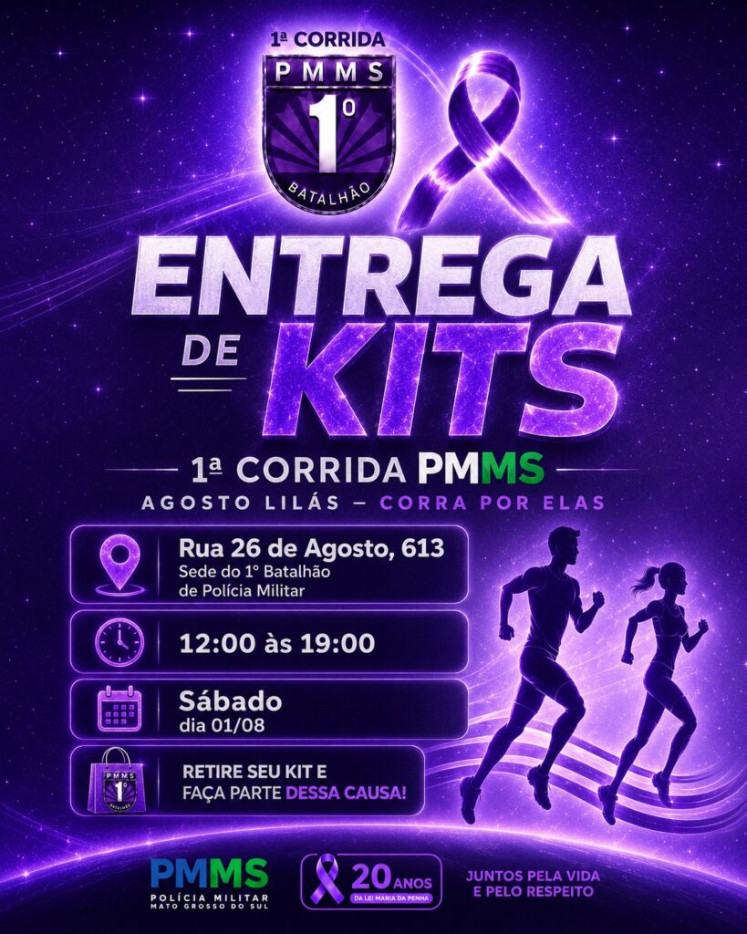 Corrida “Corra por Elas” acontece nesse domingo na Capital abrindo a programação do Agosto Lilás da PMMS