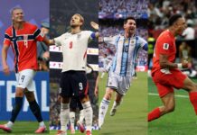Noruega, Inglaterra, Argentina e Suíça disputam as duas últimas vagas nas semifinais da Copa