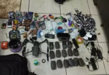 Drone com celulares e carregadores é interceptado antes de abastecer presídio de Dourados