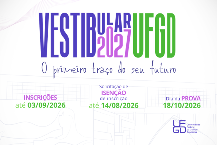 UFGD abre inscrições para o Vestibular 2027 nesta segunda-feira
