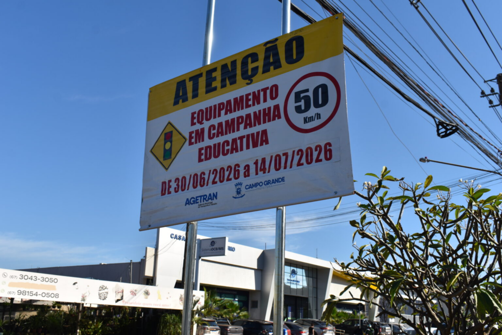 Fim da fase educativa: novos radares começam a aplicar multas em Campo Grande Fim da fase educativa: novos radares começam a aplicar multas em Campo Grande