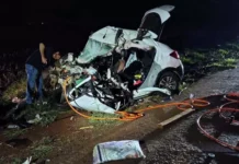 Tragédia na BR-267: acidente entre carro e caminhão-tanque matou pai e filha de 13 anos