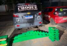 BPMChoque prende casal com 120 kg de maconha no bairro Portal Caiobá