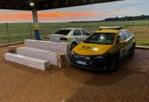 Fiscalização na MS-162 apreende quase R$ 76 mil em cigarros estrangeiros