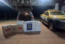 Fiscalização na MS-162 apreende quase R$ 21 mil em cigarros paraguaios