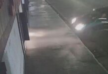 Peugeot roubado bate em garagem na Vila Bandeirante e é abandonado pelos ocupantes