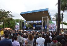 Nem a chuva afasta fiéis da Marcha para Jesus que celebra os 127 anos de Campo Grande