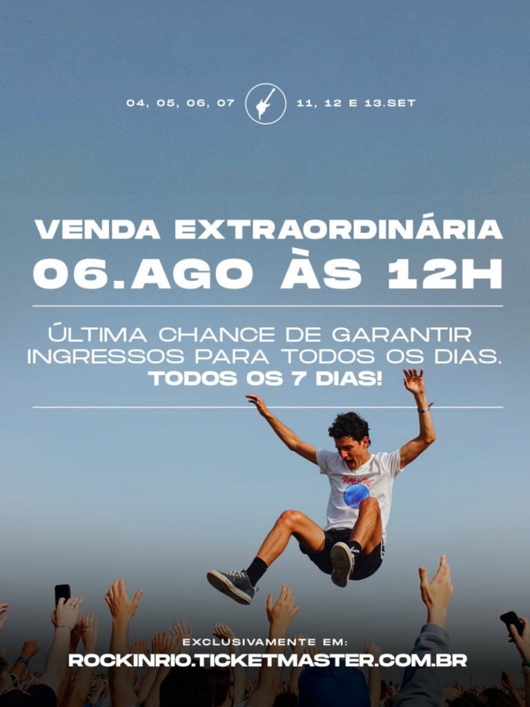 Rock in Rio anuncia última chance para comprar ingressos para edição de 2026 Rock in Rio anuncia última chance para comprar ingressos para edição de 2026