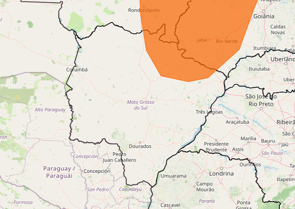 Inmet emite dois alertas de baixa umidade para MS; índices podem chegar a 12% Inmet emite dois alertas de baixa umidade para MS; índices podem chegar a 12%