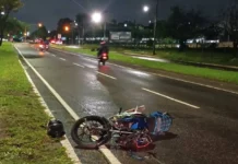 Pedestre tem perna amputada após ser atropelado por moto na Gury Marques