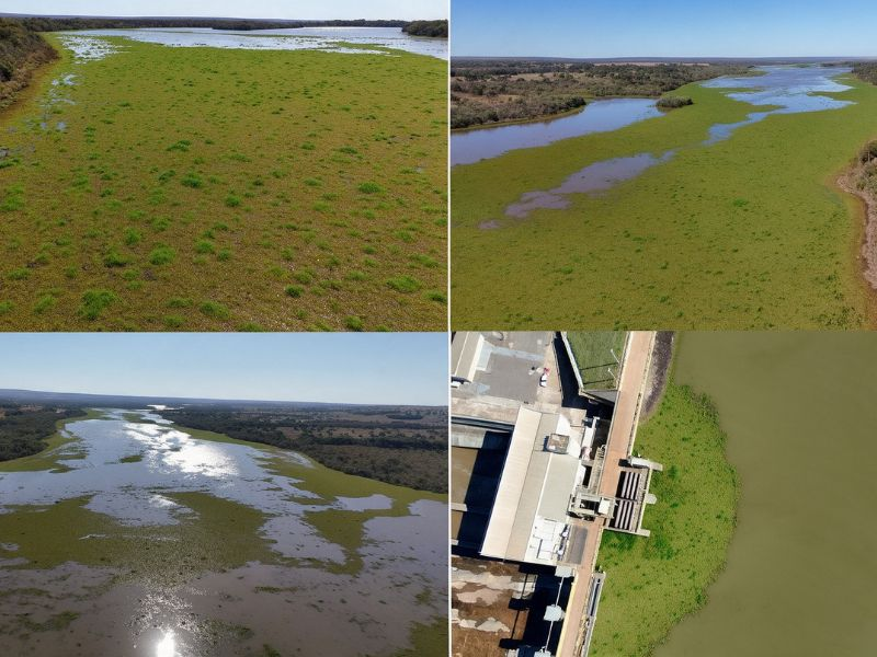 Justiça determina contenção imediata de plantas aquáticas no Rio Pardo e responsabiliza usina Justiça determina contenção imediata de plantas aquáticas no Rio Pardo e responsabiliza usina