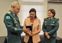 Desembargadora Sandra Artioli recebe Medalha do Mérito Policial Militar da PMMS