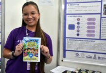 Aluna da Escola Sesi usa histórias em quadrinhos para ensinar crianças sobre vacinação e prevenção de doenças
