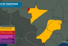 MS entra em alerta para tempestades até o domingo, com previsão de até 50 mm por dia de chuva