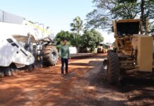 Prefeitura de Dourados avança com recapeamento das ruas Leônidas Além e Manoel Rasselen