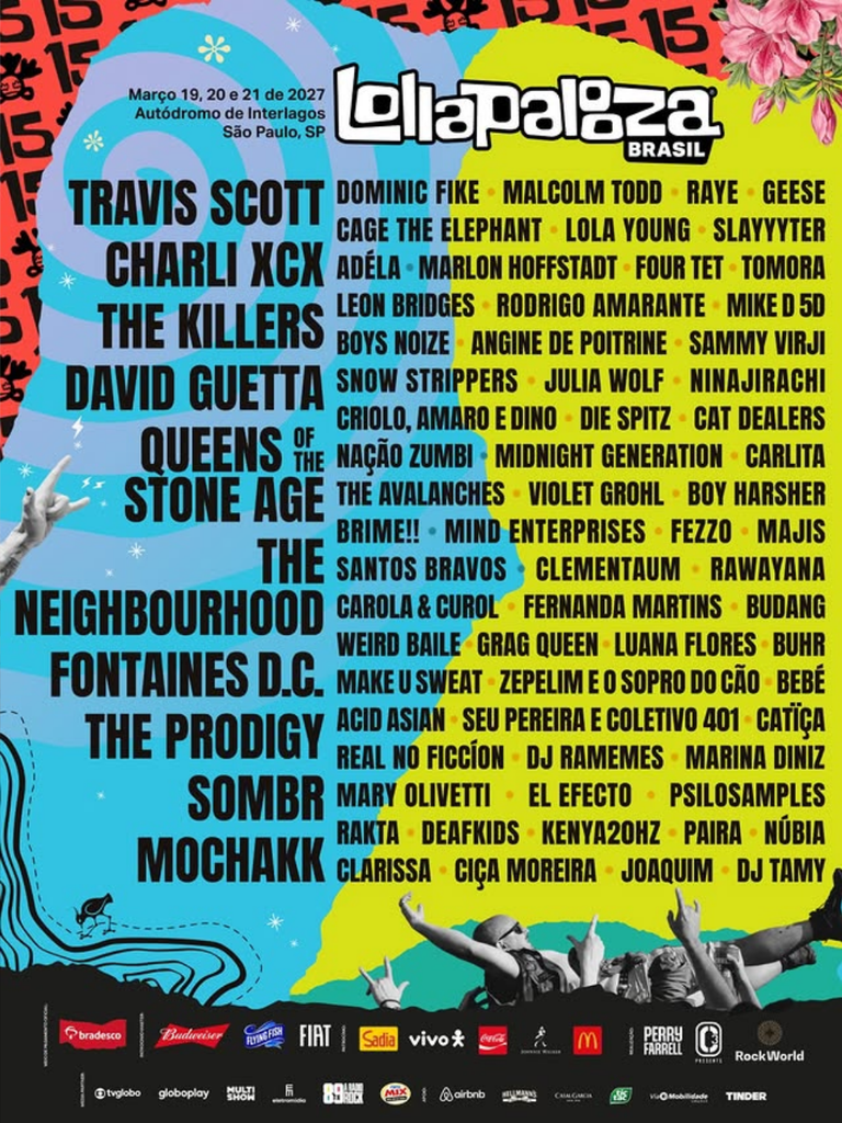 Lollapalooza Brasil revela line-up com The Killers, Queens Of The Stone Age, The Prodigy, Fontaines D.C., Cage the Elephant e muito mais Lollapalooza Brasil revela line-up com The Killers, Queens Of The Stone Age, The Prodigy, Fontaines D.C., Cage the Elephant e muito mais