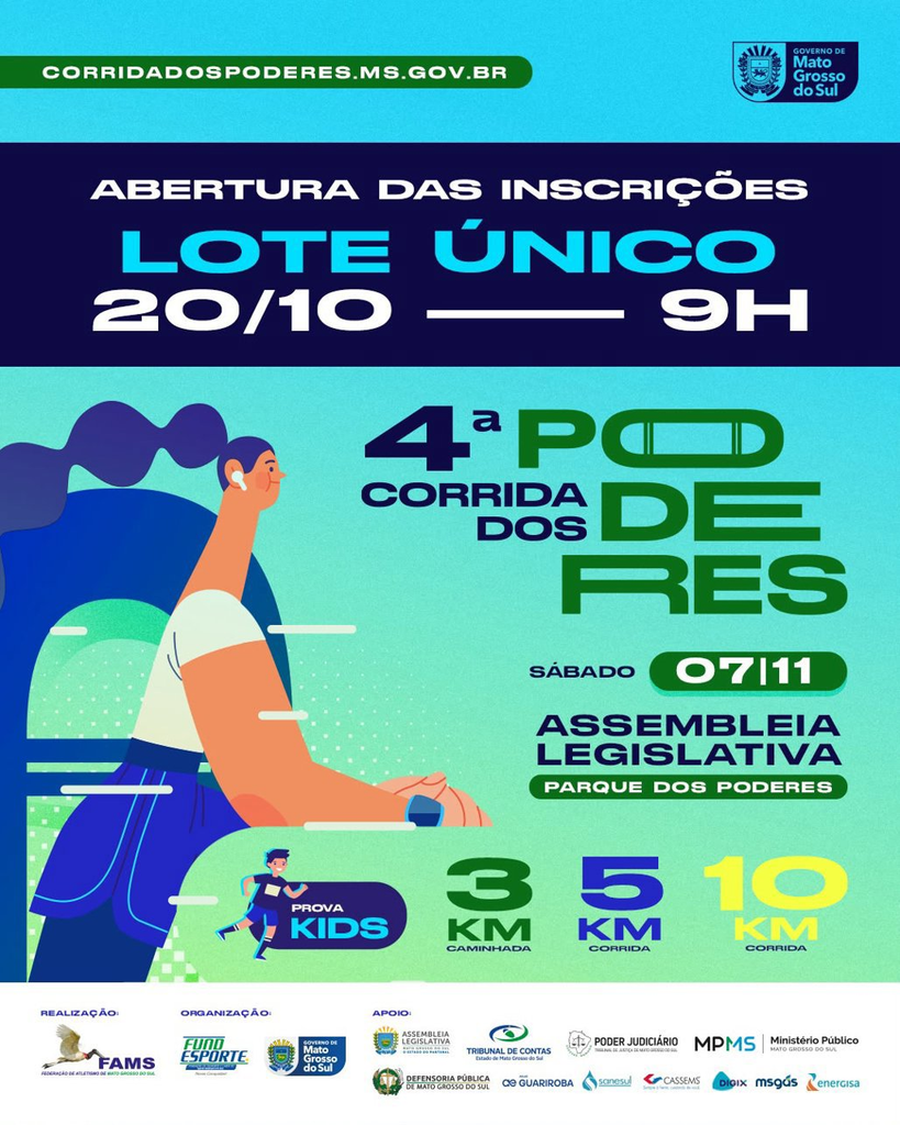 Recorde de inscrições: Presidente parabeniza empenho para a 4ª Corrida dos Poderes