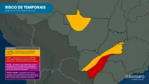 MS entra em alerta para tempestades até o domingo, com previsão de até 50 mm por dia de chuva MS entra em alerta para tempestades até o domingo, com previsão de até 50 mm por dia de chuva