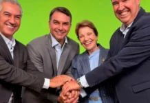 Eduardo Riedel visita Flávio Bolsonaro para “ratificar apoio!” ao candidato