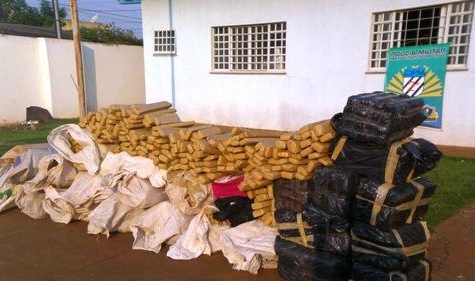 Policia Militar de Rio Brilhante apreende uma tonelada de maconha