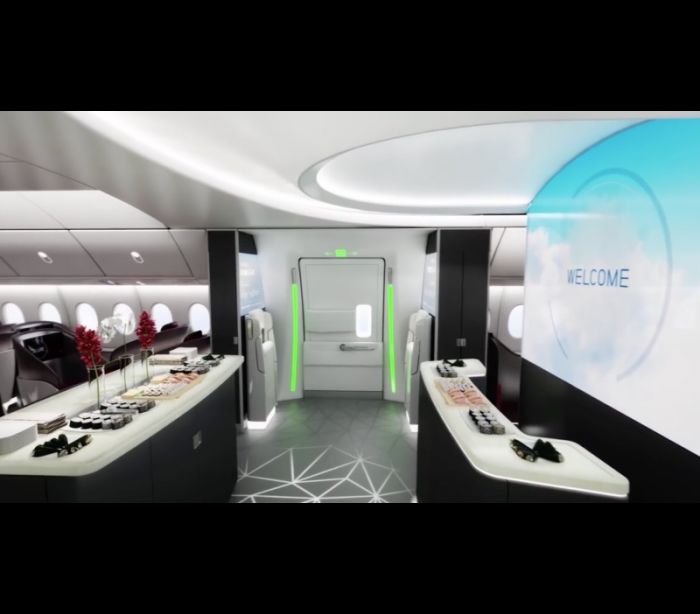 Boeing quer transformar o interior do avião em telas de projeção