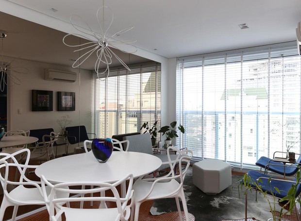 Apartamento pequeno, funcional e azul Apartamento pequeno, funcional e azul