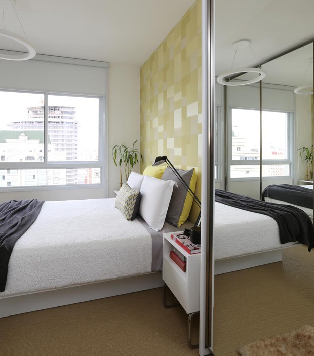 Apartamento pequeno, funcional e azul Apartamento pequeno, funcional e azul