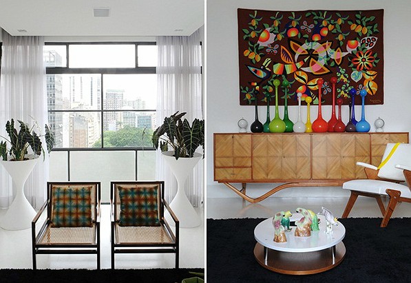 Apartamento dos anos 1950 tem decoração neutra inspirada em Oscar Niemeyer