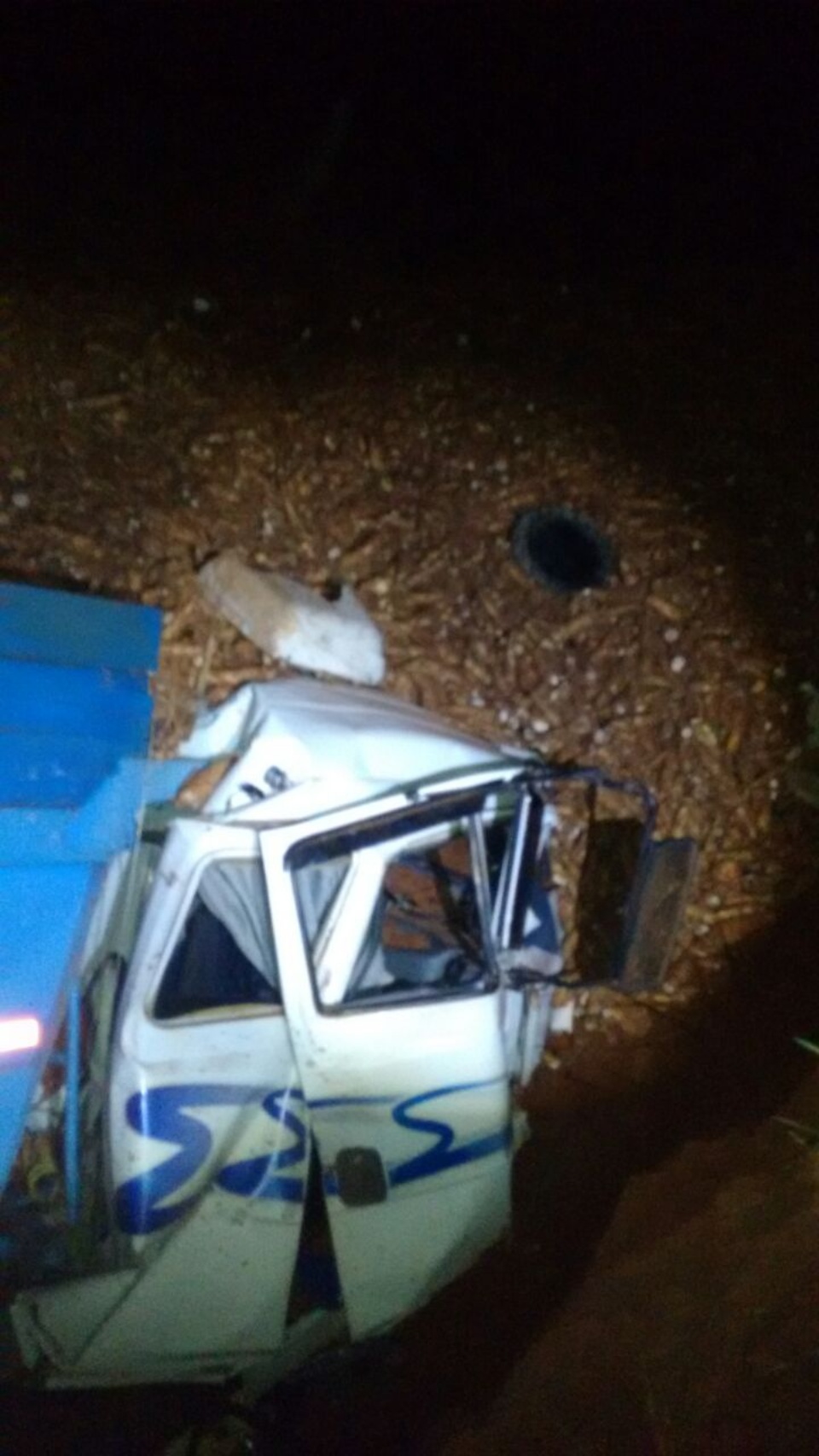 Caminhoneiro morre após perder controle de direção e cair em valeta