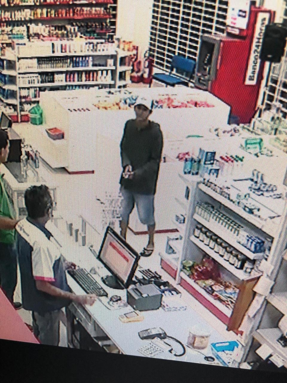 CFTV registra assalto à farmacia e ladrão é preso pelo Choque