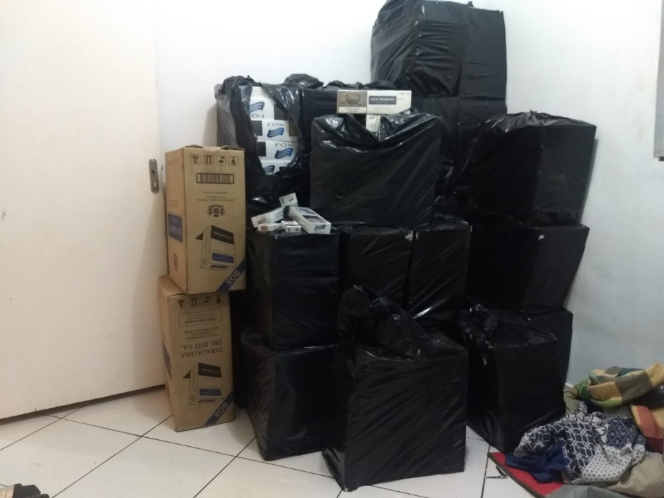 Choque localiza depósito de cigarros contrabandeados no Aero Rancho Choque localiza depósito de cigarros contrabandeados no Aero Rancho