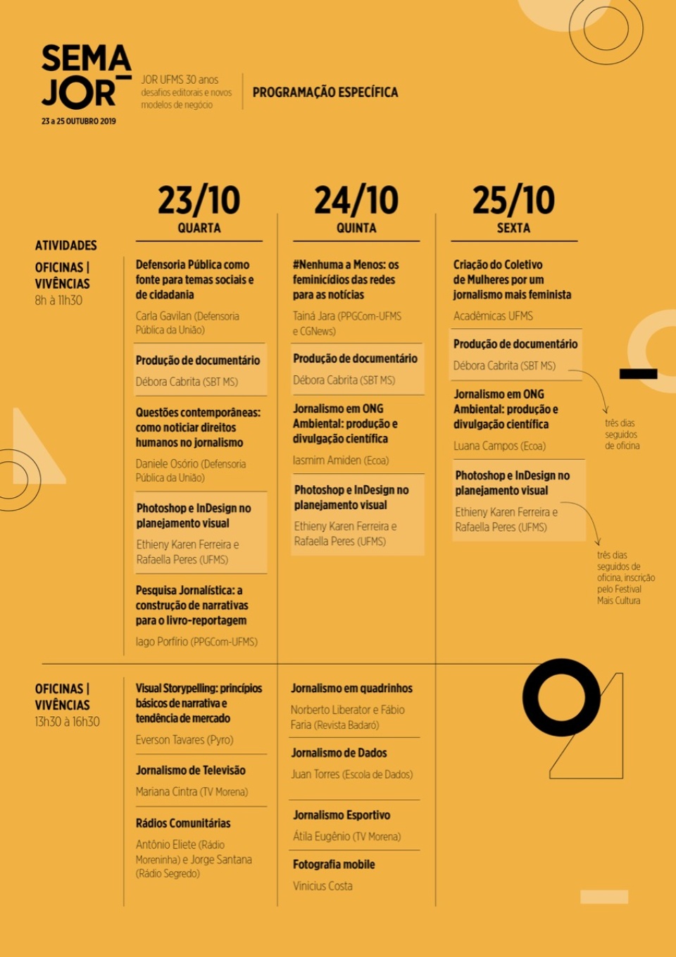 Semana de Jornalismo comemora os 30 anos do curso Semana de Jornalismo comemora os 30 anos do curso