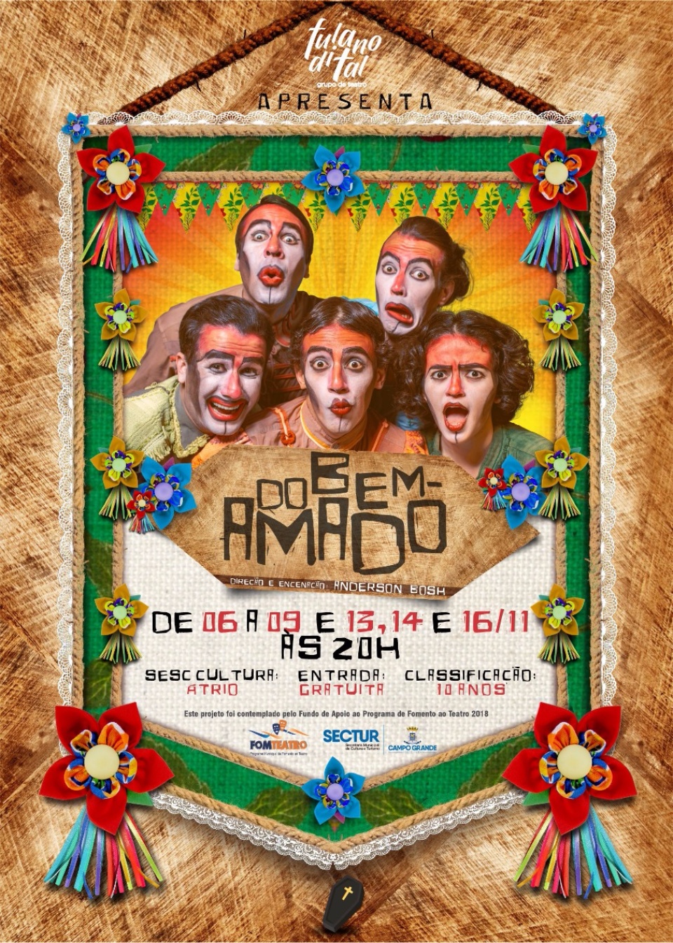 1ª Mostra de Teatro Anderson Bosh, valoriza premiado artista da Capital e Drag Queen mais antiga de MS 1ª Mostra de Teatro Anderson Bosh, valoriza premiado artista da Capital e Drag Queen mais antiga de MS