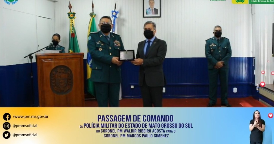 Coronel Marcos Paulo Gimenez assume oficialmente o Comando Geral da PM em MS