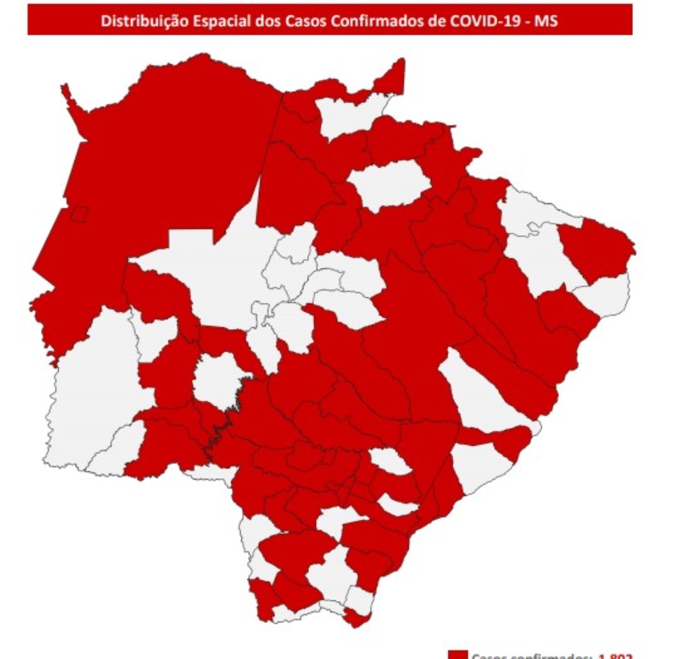 MS tem 156 novos casos confirmado em 24 horas e outros 402 suspeitos