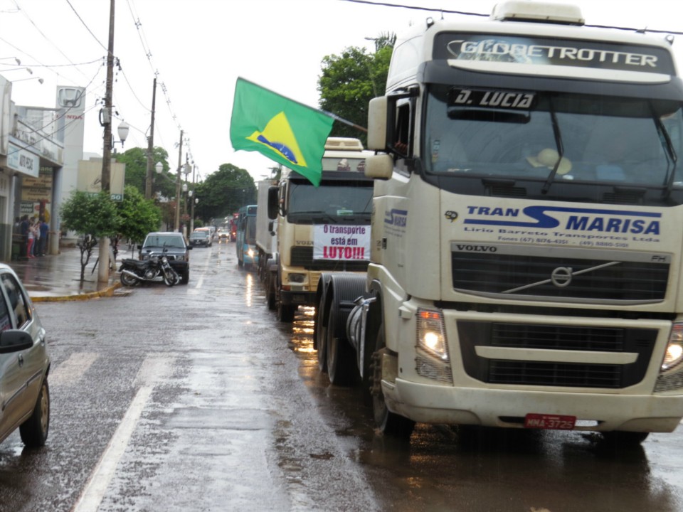 Chuva não atrapalha e centenas participam de carreata do manifesto em Dourados