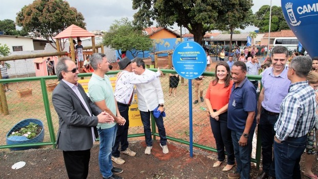 Com playground e academia praça sustentável é entregue no Lar do Trabalhador Com playground e academia praça sustentável é entregue no Lar do Trabalhador