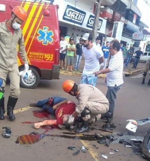 

O empresário foi socorrido pelo Corpo de Bombeiros. (Foto: Divulgação)