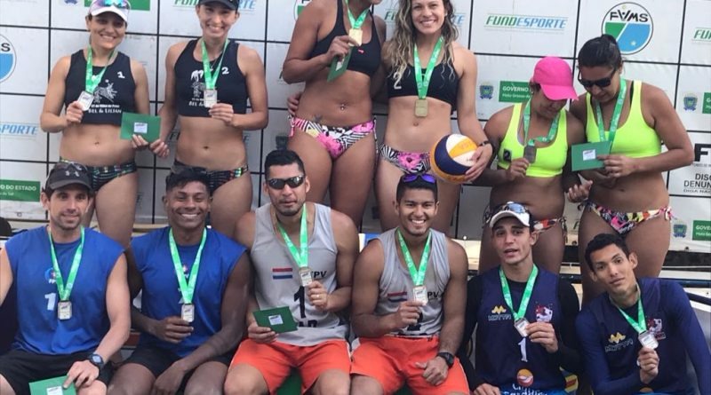 Duplas masculinas e femininas vencem etapa estadual de vôlei de praia Divulgação