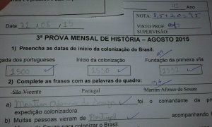 Como comprovo que no dia 21 de agosto Olarte ainda era prefeito, aluno vai conseguir nota 10. (Foto: Reprodução)