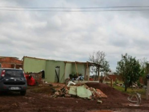 Vendaval causou estrago em distrito de Maracaju - Foto: Reprodução/TV Morena