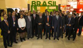 Comitiva brasileira visita estandes do Brasil na feira World Food na Rússia. Negócios chegaram a R$ 99,9 milhões Romério Cunha/Vice -Presidência